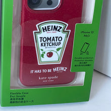 Load image into Gallery viewer, Kate Spade Heinz iPhone 15 Pro Case Glitter Red Ketchup Magsafe Collection