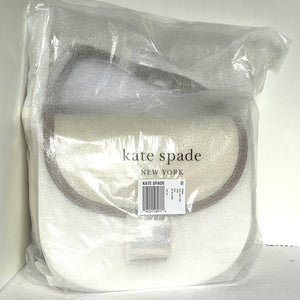 Kate Spade Katy Colorblock Convertible Saddle Bag Crossbody Halo White Brown