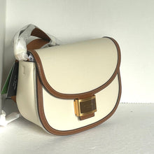 Load image into Gallery viewer, Kate Spade Katy Colorblock Convertible Saddle Bag Crossbody Halo White Brown