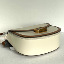 Load image into Gallery viewer, Kate Spade Katy Colorblock Convertible Saddle Bag Crossbody Halo White Brown