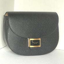 Load image into Gallery viewer, Kate Spade Katy Convertible Saddle Bag Crossbody Black Leather Shoulder Bag