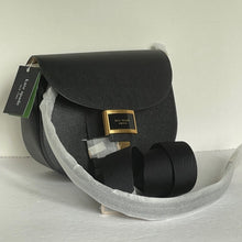 Load image into Gallery viewer, Kate Spade Katy Convertible Saddle Bag Crossbody Black Leather Shoulder Bag