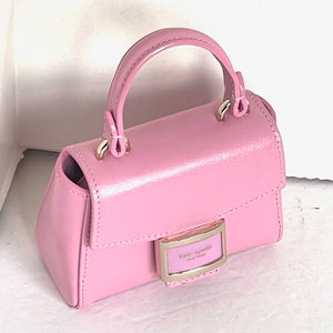 Kate Spade Katy Shiny Micro Mini Crossbody Pink Leather Shoulder Bag Glossy