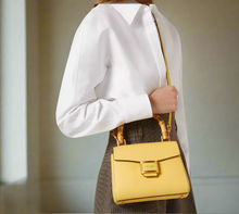Load image into Gallery viewer, Kate_Spade_Katy_Small_Top-handle_Bamboo_Daffodil_Crossbody_Textured_Leathe