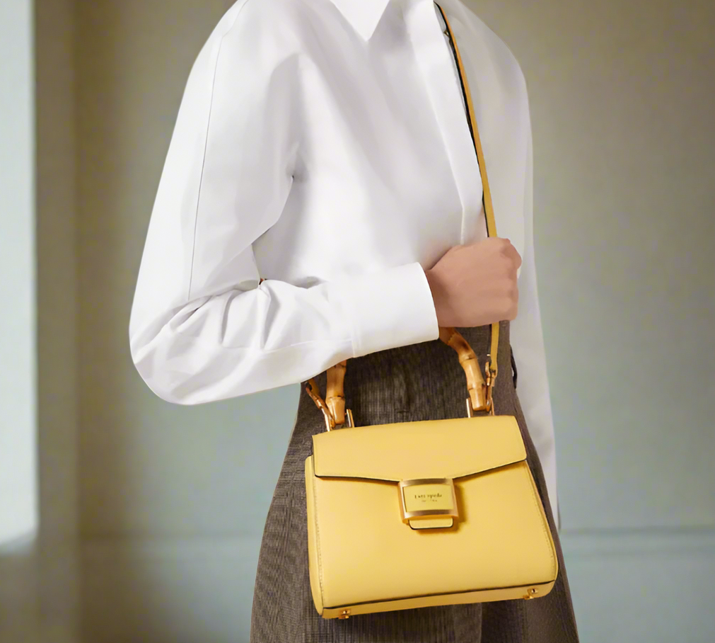 Kate_Spade_Katy_Small_Top-handle_Bamboo_Daffodil_Crossbody_Textured_Leathe