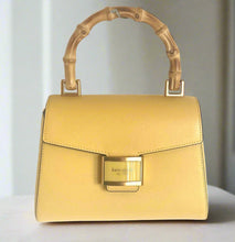 Load image into Gallery viewer, Kate Spade Katy Textured Leather Bamboo Small Top-handle Daffodil Crossbody