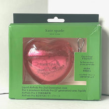 Load image into Gallery viewer, Kate Spade Key To My Heart Liquid Glitter Airpods Pro Gen 2 Case Keychain Clip