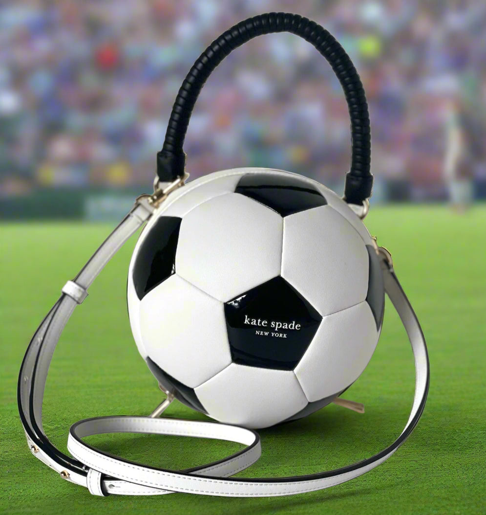 Kate Spade Kickoff Patchwork 3D Soccer Ball Crossbody Top Handle Bag