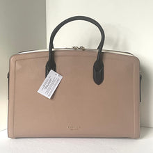 Load image into Gallery viewer, Kate Spade Knott Laptop Bag Tote Womens Beige Large Commuter Leather Work