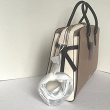 Load image into Gallery viewer, Kate Spade Knott Laptop Bag Tote Womens Beige Large Commuter Leather Work