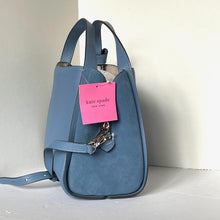 Load image into Gallery viewer, Kate Spade Knott Medium Crossbody Blue Leather Suede Satchel Bag Manta