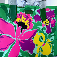 Load image into Gallery viewer, Kate Spade Large Manhattan Orchid Bloom Canvas Over The Shoulder Tote Bag