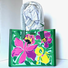 Load image into Gallery viewer, Kate Spade Large Manhattan Orchid Bloom Canvas Over The Shoulder Tote Bag