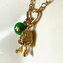 Load image into Gallery viewer, Kate Spade M&amp;M Statement Pendant Necklace Green Peanut Gold Novelty Box Gift