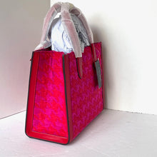 Load image into Gallery viewer, Kate Spade Manhattan Houndstooth Chenille Small Tote Red Shoulder Bag ORIGPKG