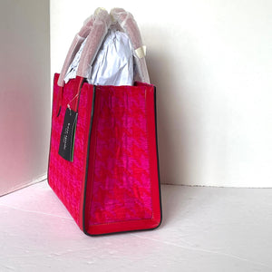 Kate Spade Manhattan Houndstooth Chenille Small Tote Red Shoulder Bag ORIGPKG