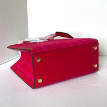 Load image into Gallery viewer, Kate Spade Manhattan Houndstooth Chenille Small Tote Red Shoulder Bag ORIGPKG