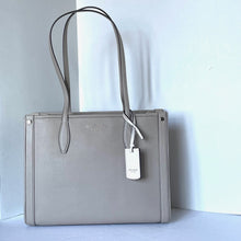 Load image into Gallery viewer, Kate Spade Market Pebbled Leather Medium Tote Light Taupe Beige Shoulder Bag