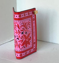 Load image into Gallery viewer, Kate Spade Morgan Bandana Small Slim Bifold Wallet Womens Pink Leather Boho