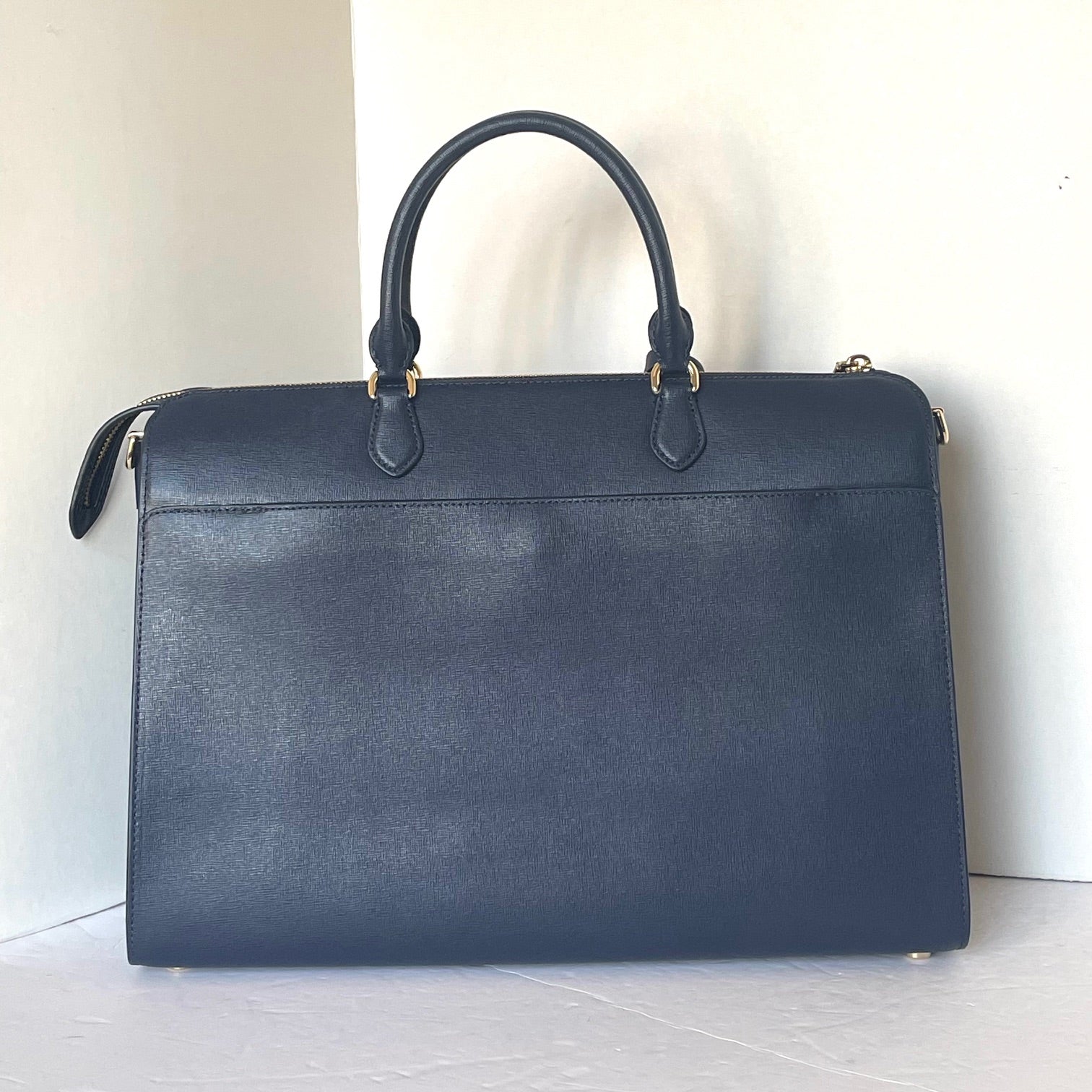 Kate Spade Morgan Laptop Bag Work Tote Womens Blue Leather Shoulder Bag