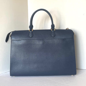 Kate Spade Morgan Laptop Bag Work Tote Womens Blue Leather Shoulder Bag
