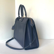 Load image into Gallery viewer, Kate Spade Morgan Laptop Bag Work Tote Womens Blue Leather Shoulder Bag
