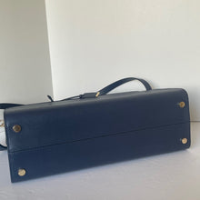 Load image into Gallery viewer, Kate Spade Morgan Laptop Bag Work Tote Womens Blue Leather Shoulder Bag