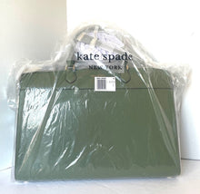 Load image into Gallery viewer, Kate Spade Morgan Laptop Bag Work Tote Womens Green Leather Shoulder Bag