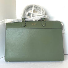 Load image into Gallery viewer, Kate Spade Morgan Laptop Bag Work Tote Womens Green Leather Shoulder Bag