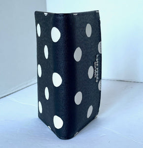 Kate Spade Morgan Sunshine Dot Small Slim Bifold Wallet Black White