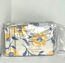 Load image into Gallery viewer, Kate Spade Morgan Sunshine Floral Print Card Case Wristlet Yellow Keyring Wallet