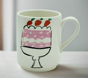 Kate Spade Stoneware Mug Pretty Pantry Cake 12oz White Coffee Tea Cup Lenox