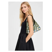 Load image into Gallery viewer, Kate Spade Nouveau Painterly Bouquet Small Shoulder Bag Green Leather Floral