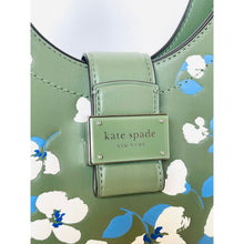 Load image into Gallery viewer, Kate Spade Nouveau Painterly Bouquet Small Shoulder Bag Green Leather Floral