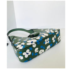 Load image into Gallery viewer, Kate Spade Nouveau Painterly Bouquet Small Shoulder Bag Green Leather Floral