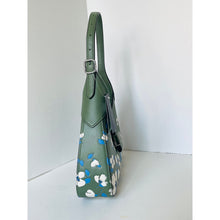 Load image into Gallery viewer, Kate Spade Nouveau Painterly Bouquet Small Shoulder Bag Green Leather Floral