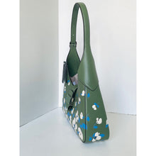 Load image into Gallery viewer, Kate Spade Nouveau Painterly Bouquet Small Shoulder Bag Green Leather Floral