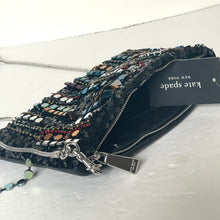 Load image into Gallery viewer, Kate Spade Nova Fringe Embellished Clutch Crossbody Black Chain Strap Rare