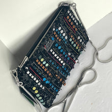 Load image into Gallery viewer, Kate Spade Nova Fringe Embellished Clutch Crossbody Black Chain Strap Rare