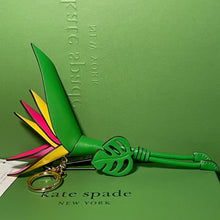 Load image into Gallery viewer, Kate Spade Playa Bird of Paradise Flower Bag Charm Leather Keychain Tropical