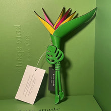 Load image into Gallery viewer, Kate Spade Playa Bird of Paradise Flower Bag Charm Leather Keychain Tropical