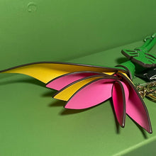Load image into Gallery viewer, Kate Spade Playa Bird of Paradise Flower Bag Charm Leather Keychain Tropical