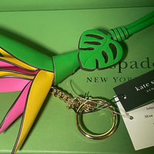 Load image into Gallery viewer, Kate Spade Playa Bird of Paradise Flower Bag Charm Leather Keychain Tropical