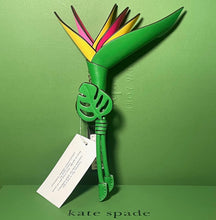 Load image into Gallery viewer, Kate Spade Playa Bird of Paradise Flower Bag Charm Leather Keychain Tropical