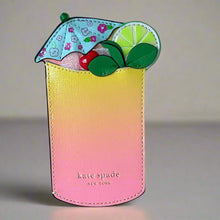 Load image into Gallery viewer, Kate Spade Playa Ombre Card Holder Small Wallet Pink Leather Tropical