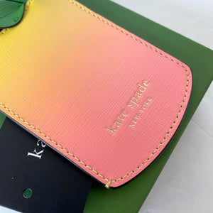 Kate Spade Playa Ombre Card Holder Small Wallet Pink Leather Tropical