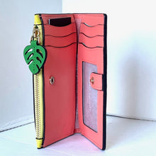 Load image into Gallery viewer, Kate Spade Playa Ombre Small Slim Bifold Wallet Pink Leather ID Tropical