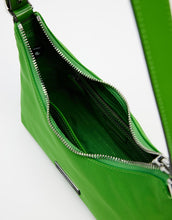 Load image into Gallery viewer, Kate Spade Sam Icon KSNYL Shoulder Bag 90s Green Nylon Small Top Zip Leather