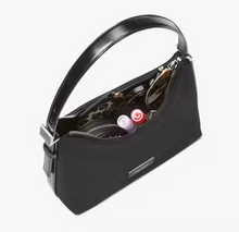 Load image into Gallery viewer, Kate Spade Sam Icon KSNYL Shoulder Bag 90s Green Nylon Small Top Zip Leather