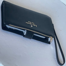 Load image into Gallery viewer, Kate Spade Staci Phone Wallet Wristlet Womens Black Leather ID Credit Card